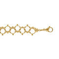 Bracelet en acier dor&eacute; maille "cyclone"10mm - 25 + 5cm Artemare