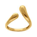 Bagues sur Artemare : Bague en acier dor&eacute; r&eacute;glable