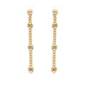 Boucles d'oreille sur Artemare : Boucles d'oreille tige en argent dor&eacute; pendantes avec pastilles diamant&eacute;es &eacute;toile