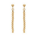 Boucles d'oreille sur Artemare : Boucles d'oreille tige en argent dor&eacute; pendantes avec boules diamant&eacute;es