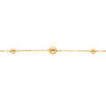 Bracelet en argent dor&eacute; boules - 16+3cm