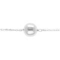 Bracelet en argent rhodi&eacute; boule 10mm -16+3cm