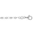 Bracelet en argent rhodi&eacute; boules lisses et diamant&eacute;es -16+3cm Artemare