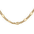 Collier en argent dor&eacute; maille fantaisie maille style gourmette - 42cm Artemare