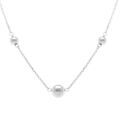 Collier en argent rhodi&eacute; boules - 41+3cm Artemare