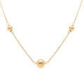 Colliers sur Artemare : Collier en argent dor&eacute; boules - 41+3cm