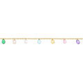 Bracelet en acier dor&eacute; avec pampilles goutte d'oxydes multi couleurs -16+3cm Artemare