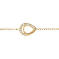 Bracelet en vermeil goutte avec oxydes blancs sertis - 15+3cm Artemare