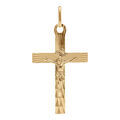 Pendentifs sur Artemare : Pendentif en vermeil J&eacute;sus Christ sur croix diamant&eacute;e - 34mm x 20mm