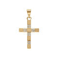 Pendentifs sur Artemare : Pendentif en vermeil croix avec oxydes - 20x10mm