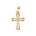 Pendentif en vermeil croix ajour&eacute;e - 15x10mm Artemare