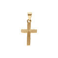 Pendentifs sur Artemare : Pendentif en vermeil croix diamant&eacute;e - 15x10mm