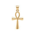 Pendentifs sur Artemare : Pendentif en vermeil croix de vie &eacute;gyptienne lisse - 22mm x 16mm