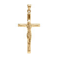 Pendentifs sur Artemare : Pendentif en vermeil J&eacute;sus Christ sur croix - 30mm x 15mm