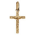 Pendentifs sur Artemare : Pendentif en vermeil J&eacute;sus Christ sur croix diamant&eacute;e - petit mod&egrave;le
