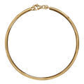 Bracelets sur Artemare : Bracelet jonc en vermeil massif fil 3mm diam&egrave;tre 66 non articul&eacute; avec mousqueton pour charms (kit 4)