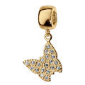 Bracelets sur Artemare : Charms coulissant en vermeil papillon avec pierres blanches