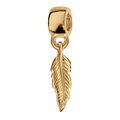Charms coulissant en vermeil suspendu plume