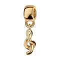 Charms coulissant en vermeil suspendu clef de sol