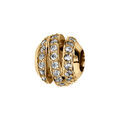 Bracelets sur Artemare : Charms coulissant en vermeil boule ruban d'oxydes blancs sertis