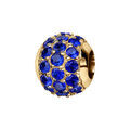 Bracelets sur Artemare : Charms coulissant en vermeil boule pierres bleu fonc&eacute; sertis