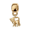 Charms coulissant en vermeil suspendu chat recto verso Artemare