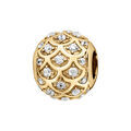 Bracelets sur Artemare : Charms coulissant en vermeil boule &eacute;cailles d'oxydes blancs