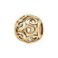 Charms coulissant en vermeil boule ajour&eacute;e motif petites volutes Artemare