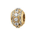 Bracelets sur Artemare : Charms coulissant en vermeil boule 3 rangs oxydes blancs