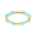 Bracelet extensible galb&eacute; bleu ciel et dor&eacute; Artemare
