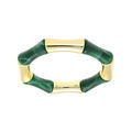 Bracelet extensible galb&eacute; vert fonc&eacute; et dor&eacute;