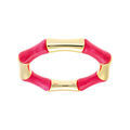 Bracelet extensible galb&eacute; fuschia et dor&eacute;