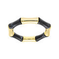 Bracelet extensible galb&eacute; noir et dor&eacute;