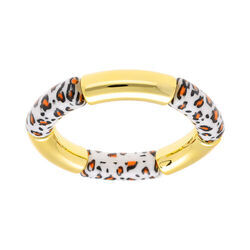 Bracelet extensible leopard et dor&eacute;