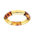 Bracelet extensible marron l&eacute;opard et dor&eacute; Artemare