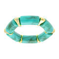 Bracelets sur Artemare : Bracelet extensible turquoise &agrave; insert dor&eacute;s