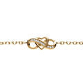 Bracelets sur Artemare : Bracelet en vermeil infini et coeur entrelac&eacute;s avec oxydes blancs sertis -16.5+3cm