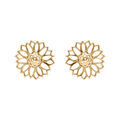 Boucles d'oreille sur Artemare : Boucles d'oreille tige puce en plaqu&eacute; or fleur de tournesol