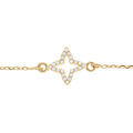 Bracelet en argent dor&eacute; etoile oxydes blancs sertis - 15+3 cm Artemare