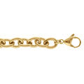 Chaine sur Artemare : Bracelet en acier dor&eacute; maillons - 17+5cm