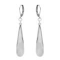 Boucles d'oreille dormeuse pendante en acier forme goutte allong&eacute;e - 35mm Artemare