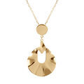 Colliers sur Artemare : Collier en argent dor&eacute; avec pendentif forme g&eacute;ometrique - 40+5cm