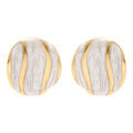 Boucles d'oreille sur Artemare : Boucles d'oreille tige acier en dore ronde 20mm r&eacute;sine blanche