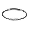 Bracelet en acier c&acirc;ble noir