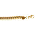 Chaine sur Artemare : Bracelet en acier dor&eacute; maille anglaise 7mm - 16+3cm