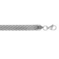 Chaine sur Artemare : Bracelet en acier maille plate 8mm - 16+3cm