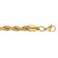 Chaine sur Artemare : Bracelet en acier dor&eacute; 7mm - 16+3cm