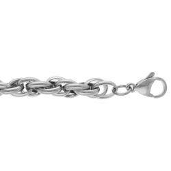 Bracelet en acier maille 7mm - 16+3cm