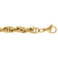 Chaine sur Artemare : Bracelet en acier dor&eacute; maille 7mm - 16+3cm
