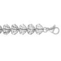 Bracelet en acier multi coeurs d'oxydes blancs sertis - 16+3cm Artemare
